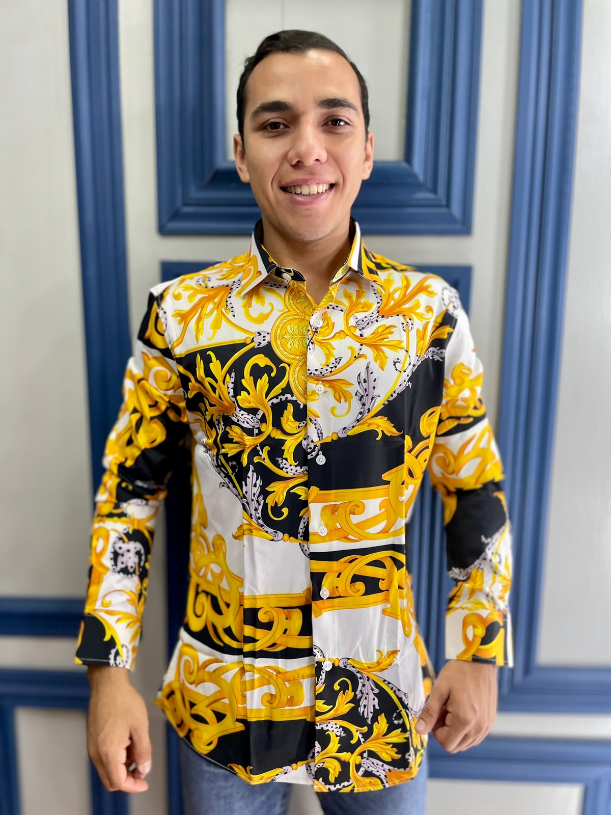 Camisa manga larga online versace