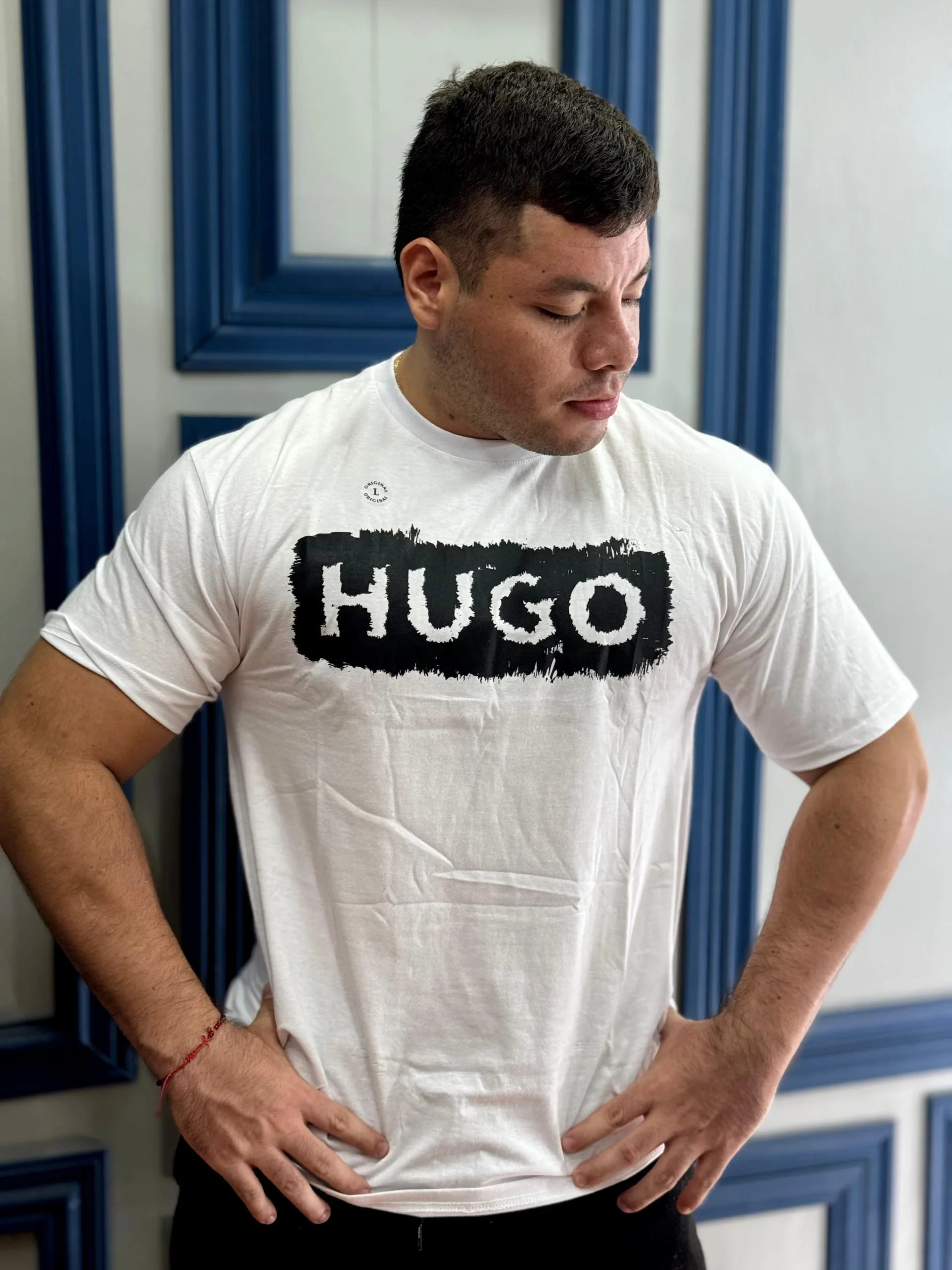 Playera Hugo Boss Blanca LT Negra Ropa y accesorios para caballero