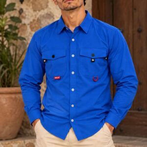 Camisa Maja Manga Larga Color Azul Rey